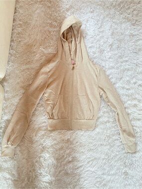 NWOT Dusty Pink Zip-Up Hoodie, Size XS